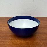 Modern blue enamel bowl from the mid-century by Kaj Franck for Finel, Finland, 1960s.