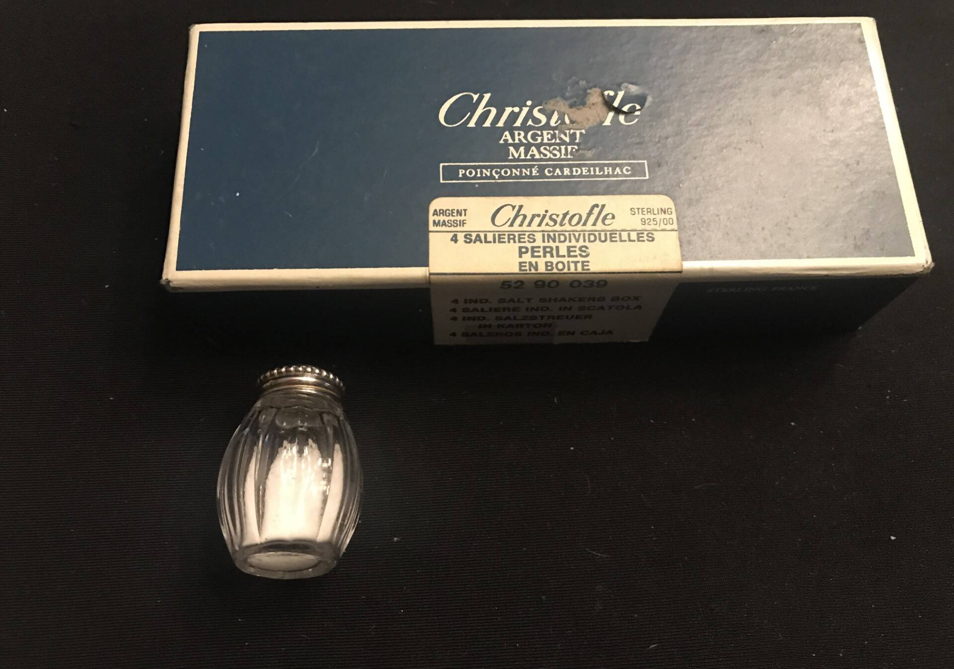 Lot de 4 salerons « Christofle » argent massif