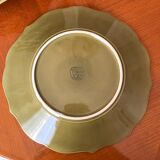 10 Niderviller plates in olive green earthenware