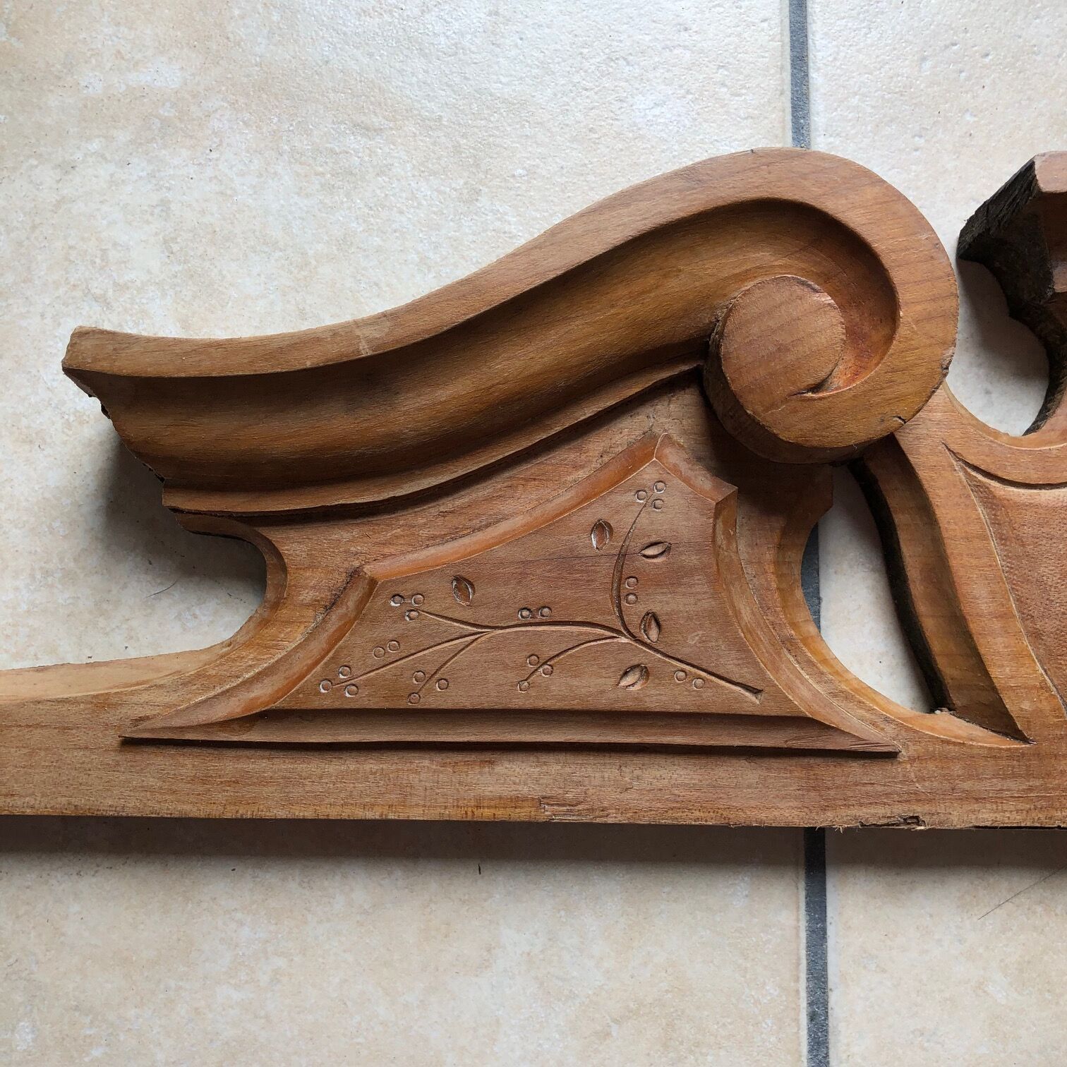 Ibex wooden pediment