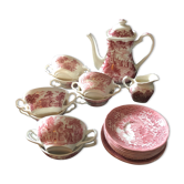 pink English tea service