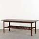 Vintage Midcentury Danish Two Tier Slatted Coffee Table In Afromosia.