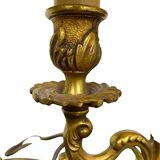 Neoclassical gilt bronze bouillote lamp, 19th century