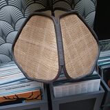 Suspension, vintage wicker rattan shine