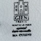 Vintage Cheese Plate Gien France Handmade decor My Kitchen