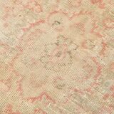 4x7 Red & Salmon Oriental Pattern Vintage Rug, 120x213Cm