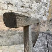 French primitive oak bench 1950