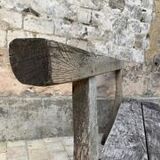 French primitive oak bench 1950