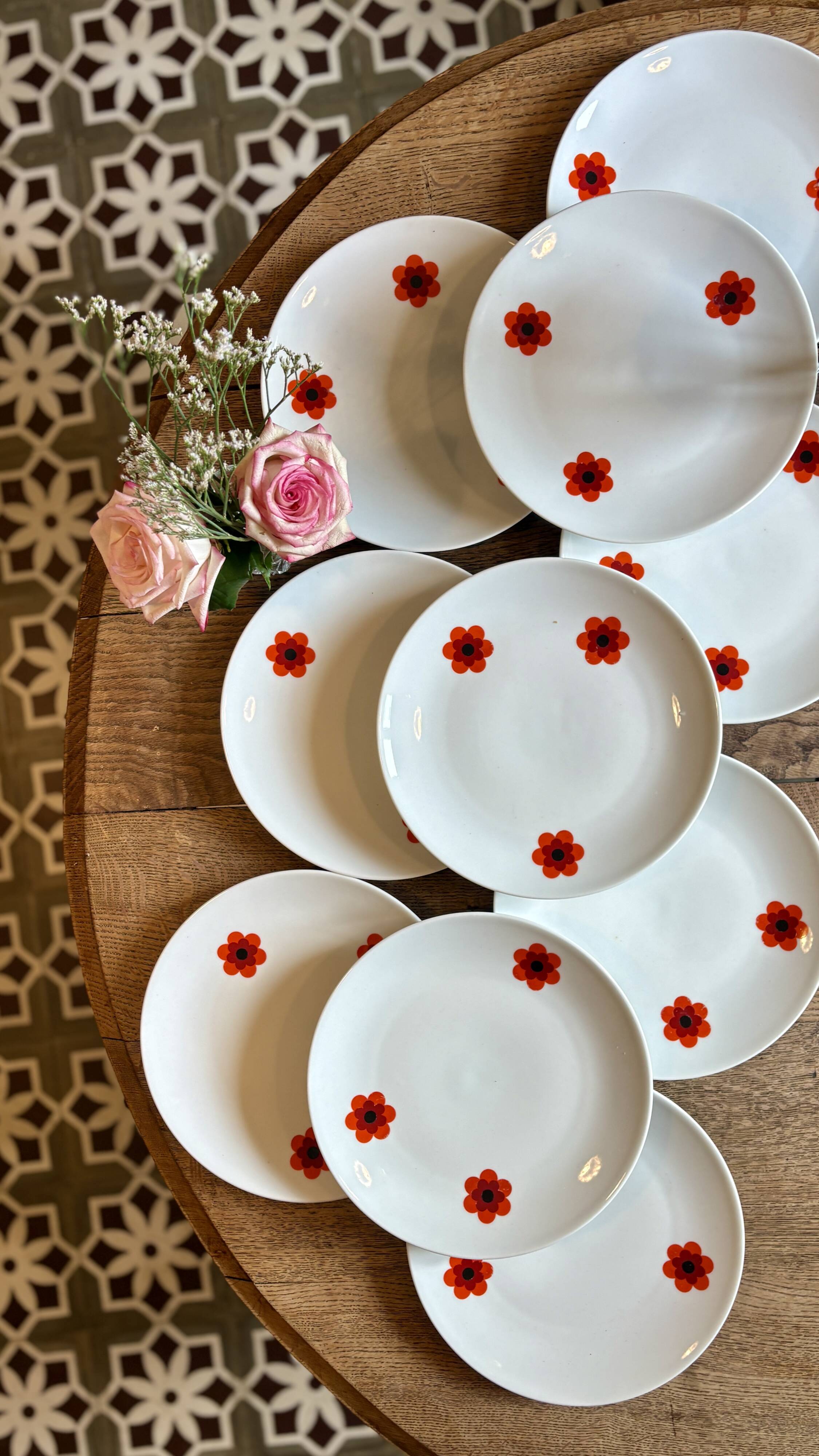 Set of 10 vintage dinner plates, Scherzer Bavaria