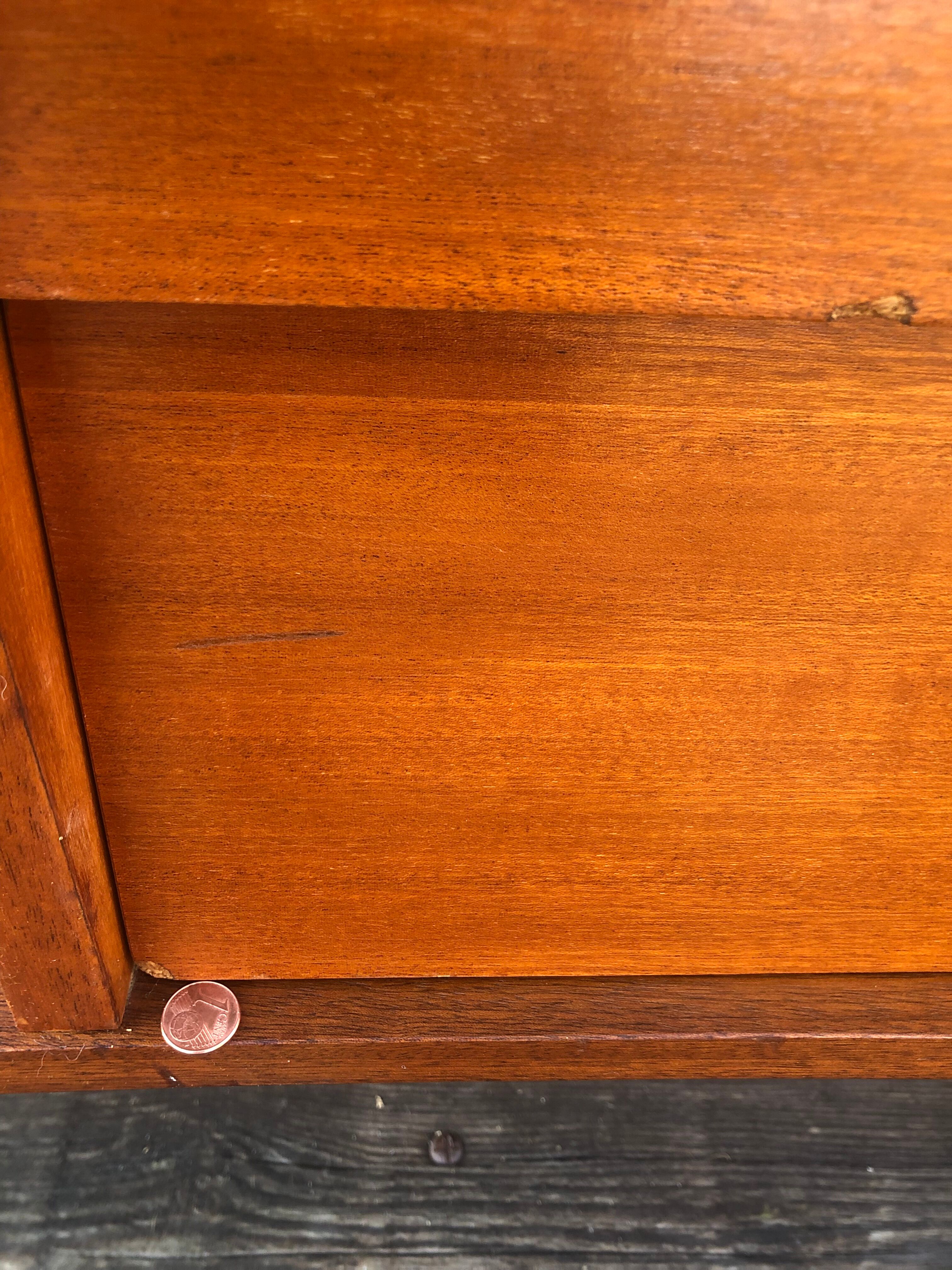 Scandinavian chest of drawers with 4 drawers and storage, circa 60's