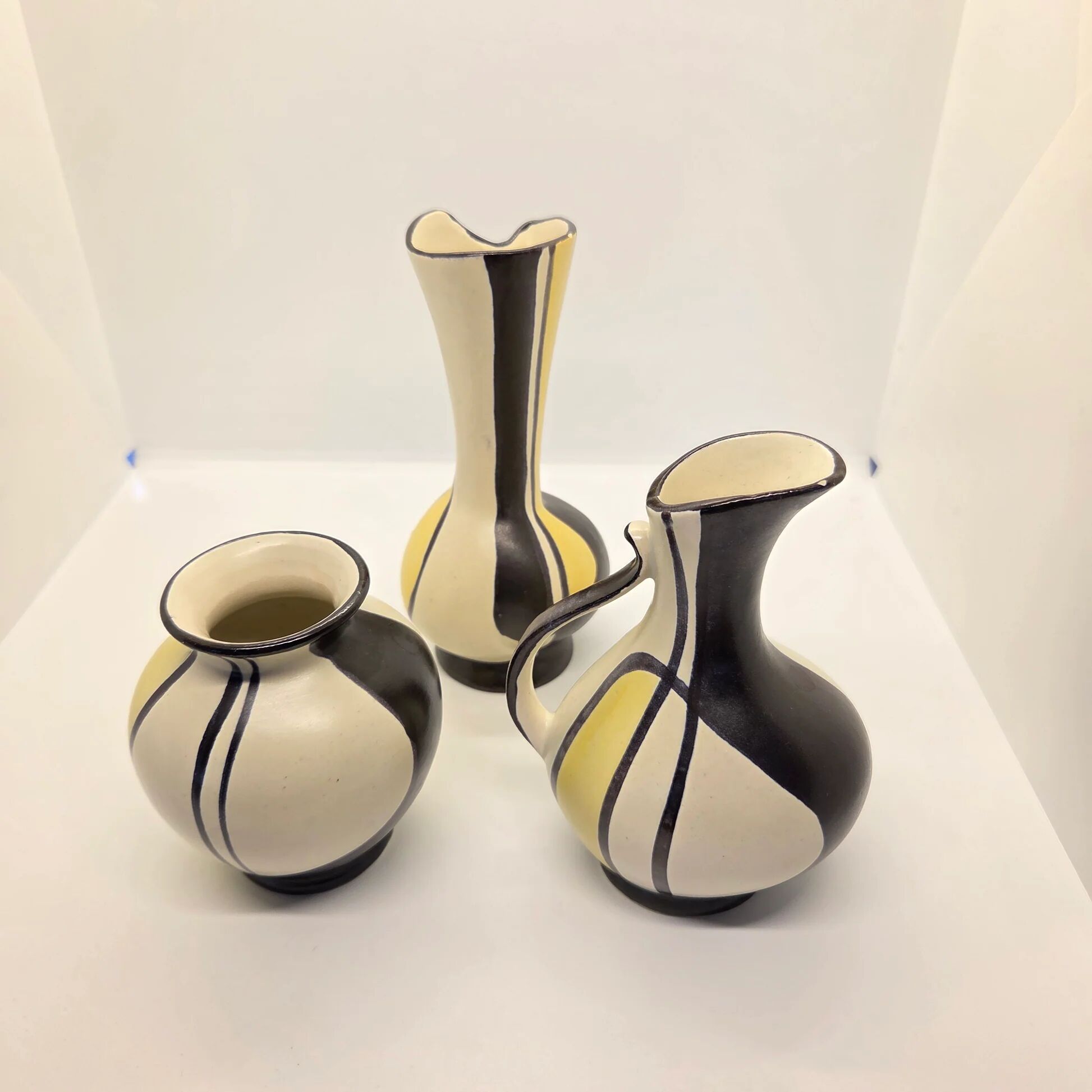 Trio of Bay Keramik vases with Florenz motif - 1957
