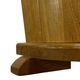 Vintage umbrella holder in oak basket storage design of the 1960s minimalist design