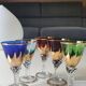 Lot 5 Glasses Digestif/Liqueur. Flamed decoration. Murano 1950