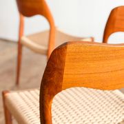 Set of 4 chairs 71 in teak by Niels O. Møller, JL Moller, Mid Century