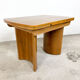 Extendable art deco dining table walnut veneer