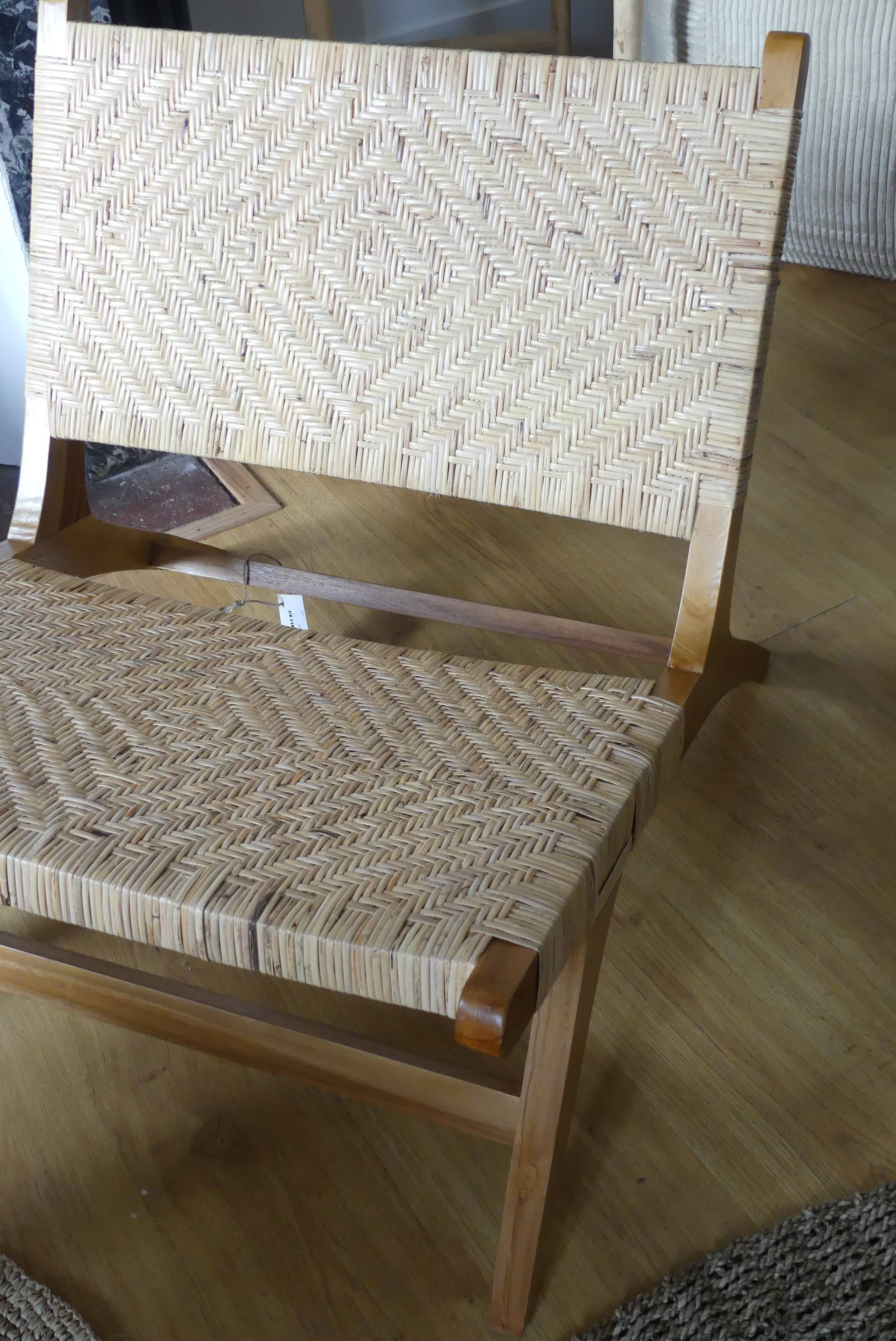 Rattan armchair and teak from bali