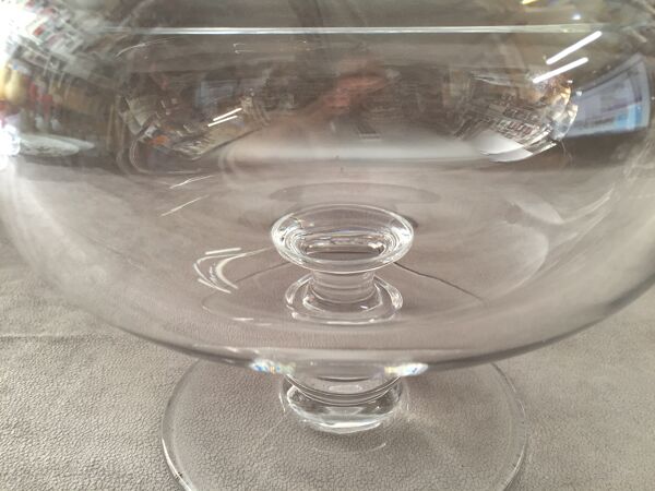 Coupe sur piedouche en cristal massif design art de la rable
