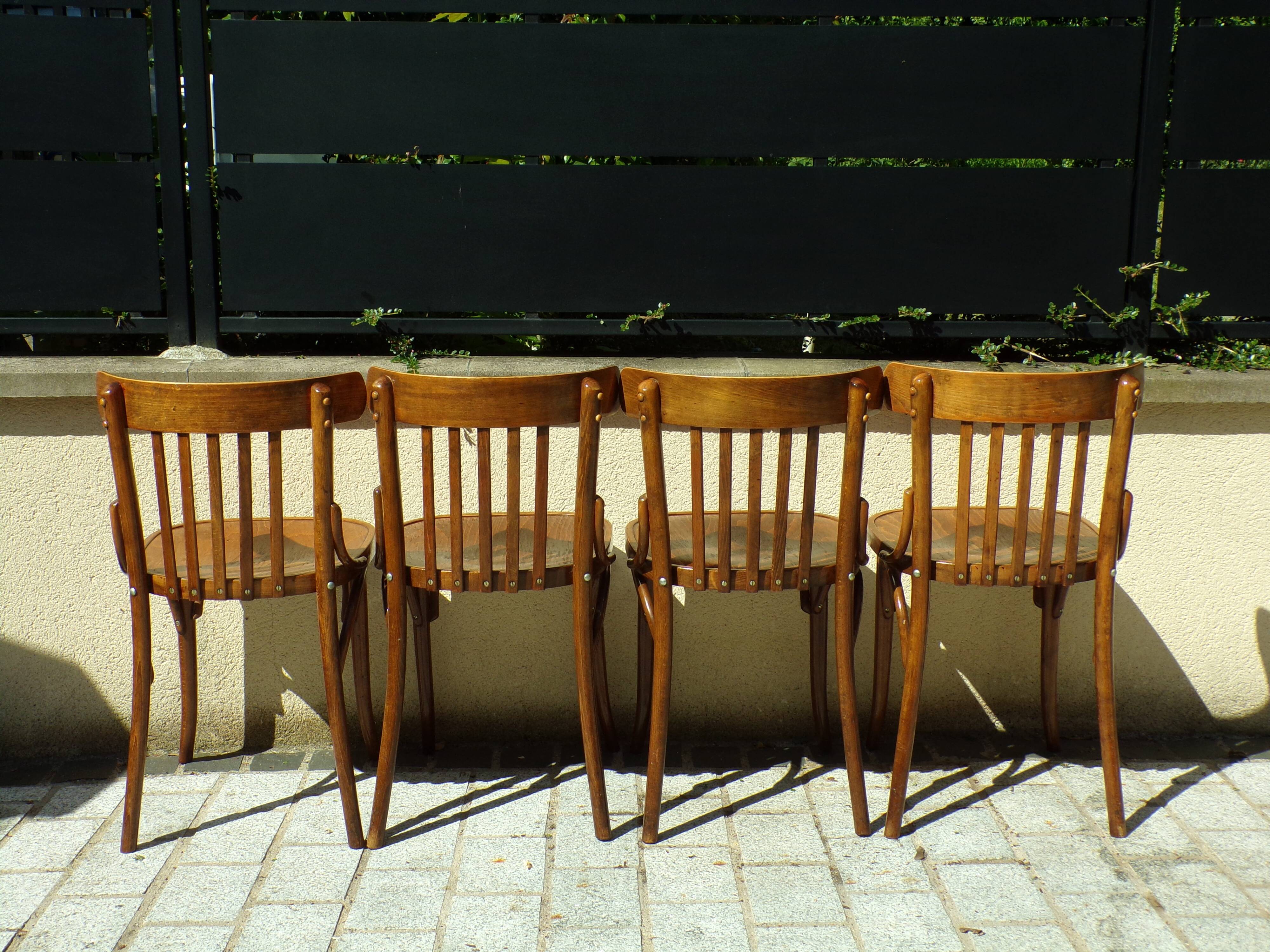 Set of 4 vintage bistro chairs