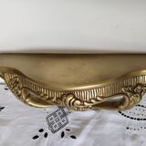 Golden console, vintage French, entrance shelf, shelf