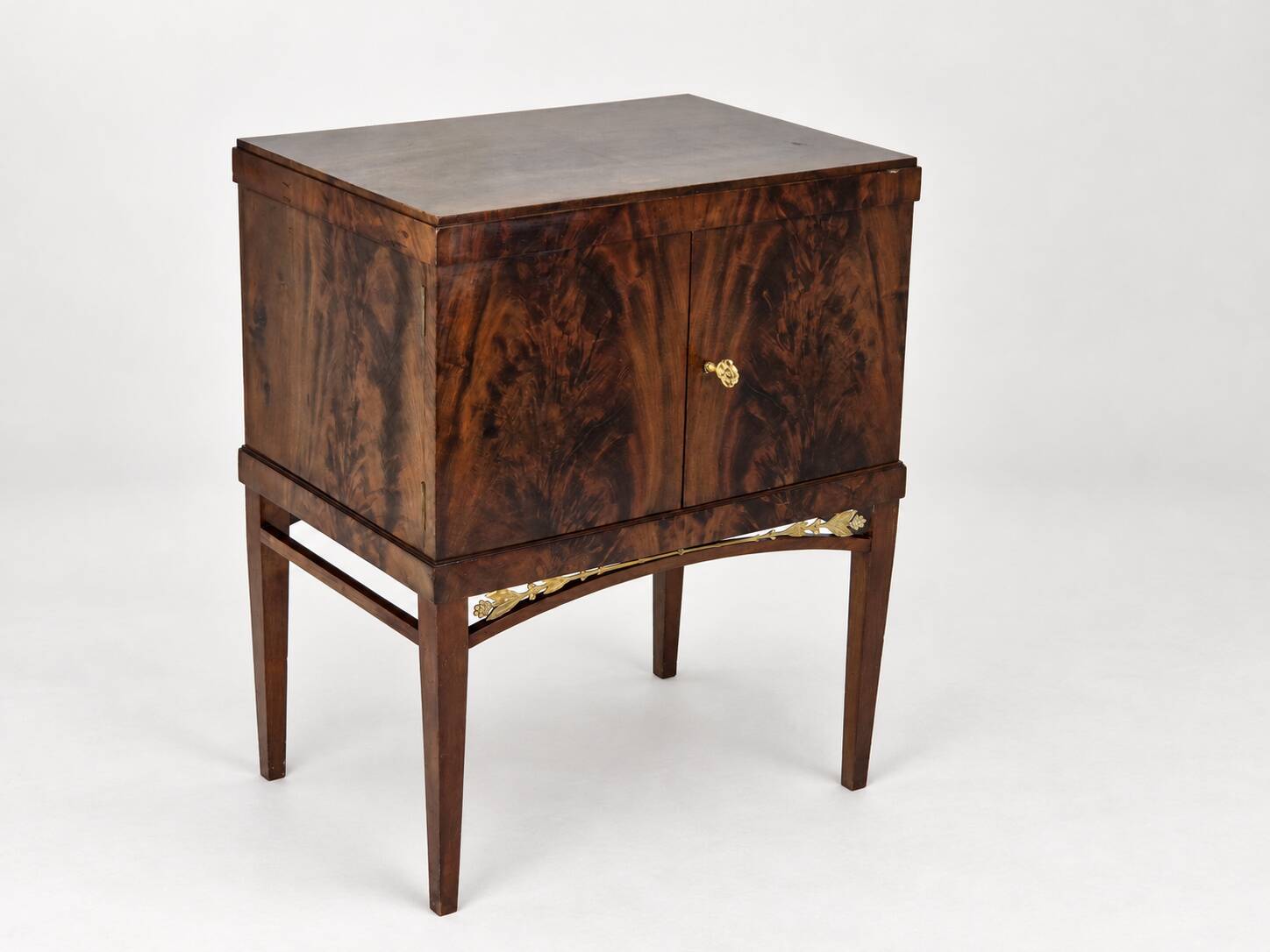Swedish Grace Cabinet, Flamed Mahogany