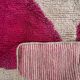 Moroccan Mrirt wool rug in pink and white 180x240 cm – Handwoven Berber rug, modern boho style, authentic wool area rug.