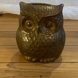Solid brass owl and piggy bank