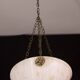 Liberty white alabaster chandelier, 1940s