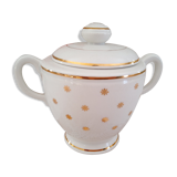 Sugar Lunéville KG France white decoration gold stars