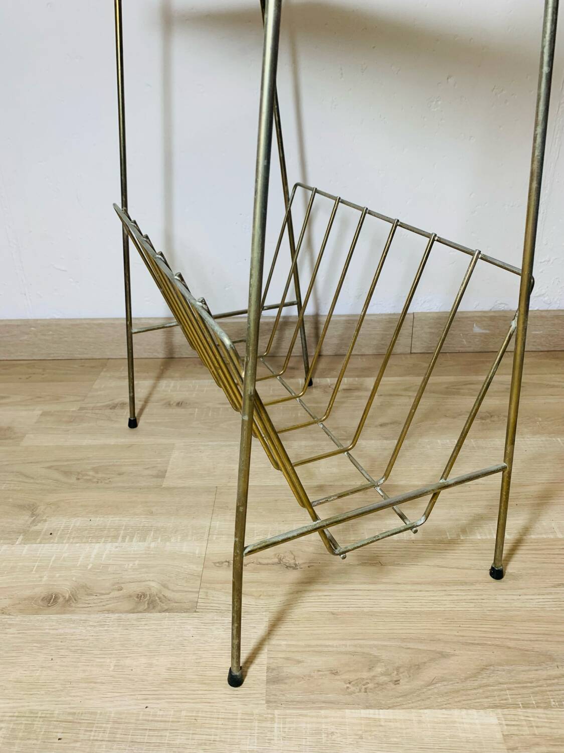 Perforated metal magazine rack