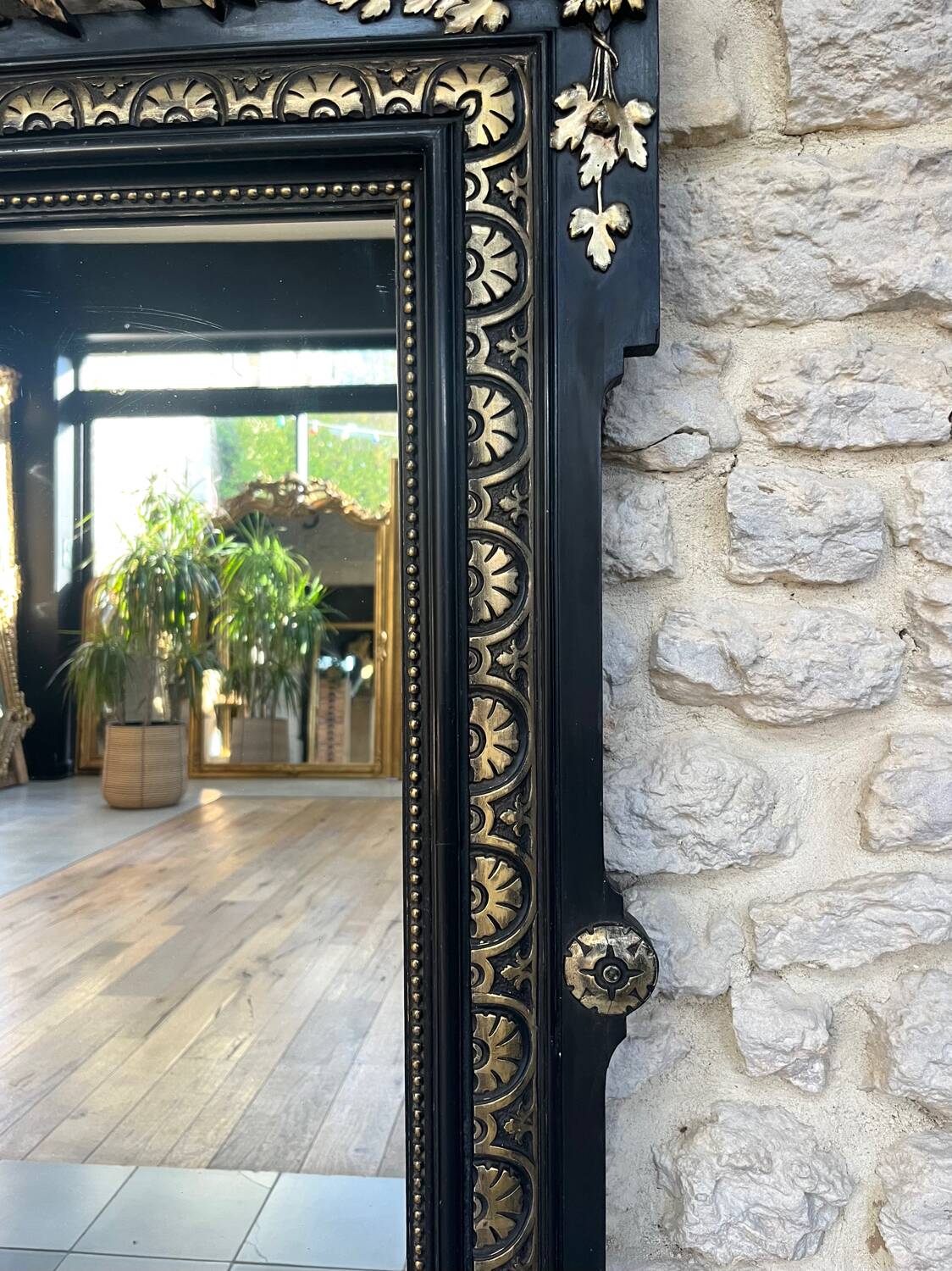 Antique Napoleon III mirror 124.5cm/83.5cm