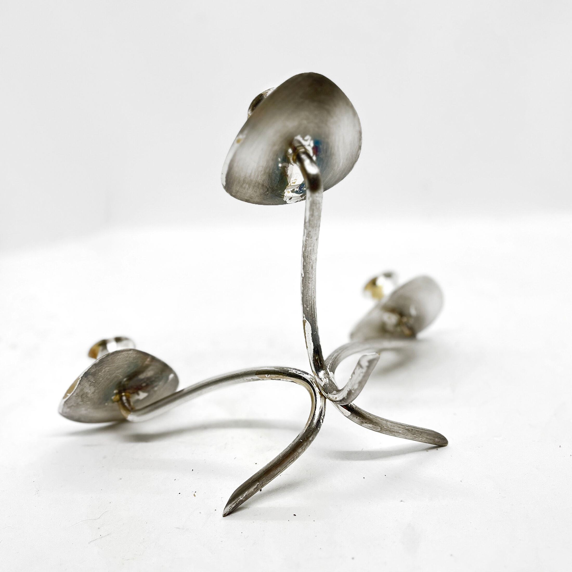 Three-branched plated candlestick, Germany, 1970s