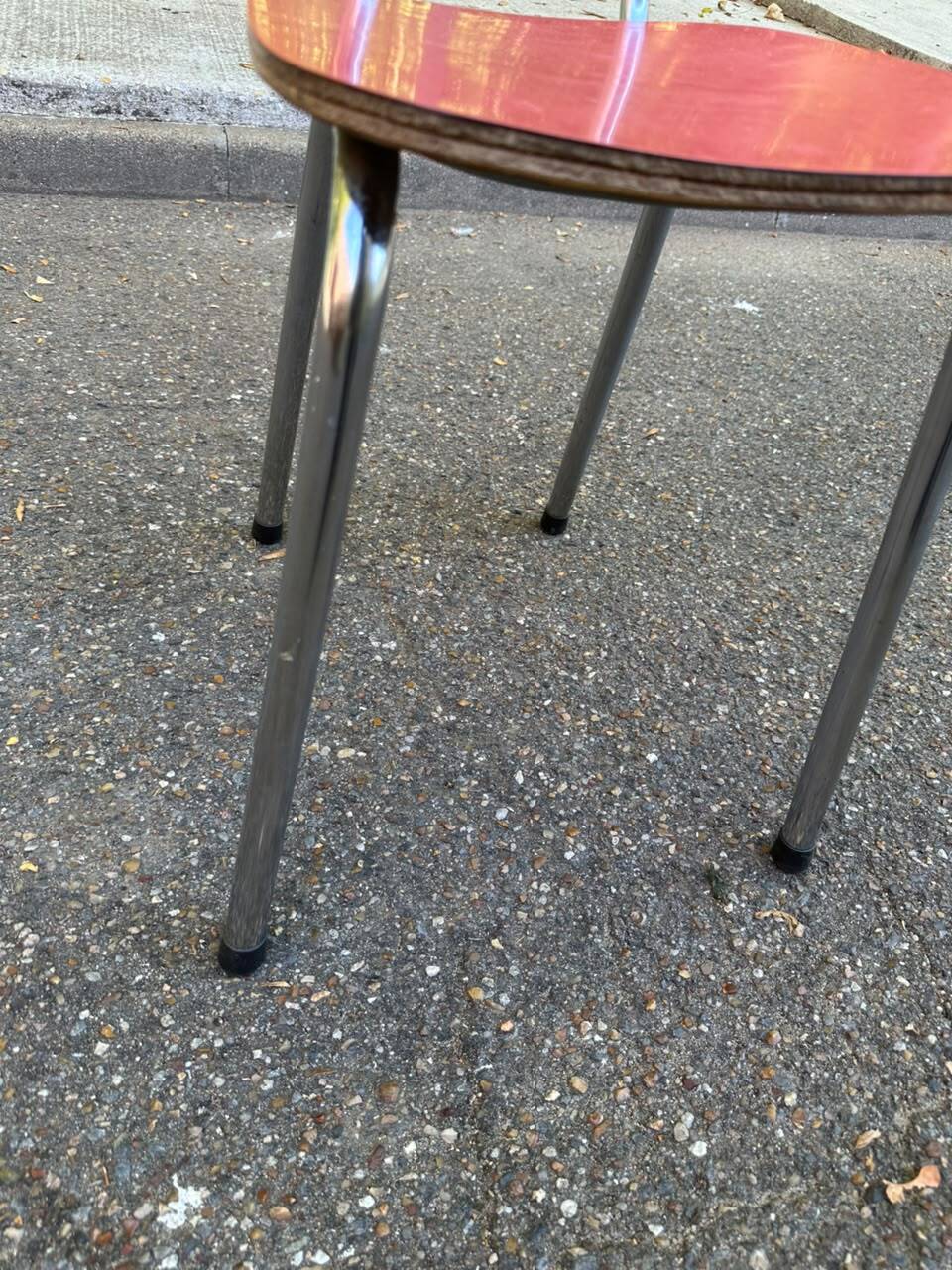 Vintage red Formica & chrome chair — 50s/60s Pop Chic style