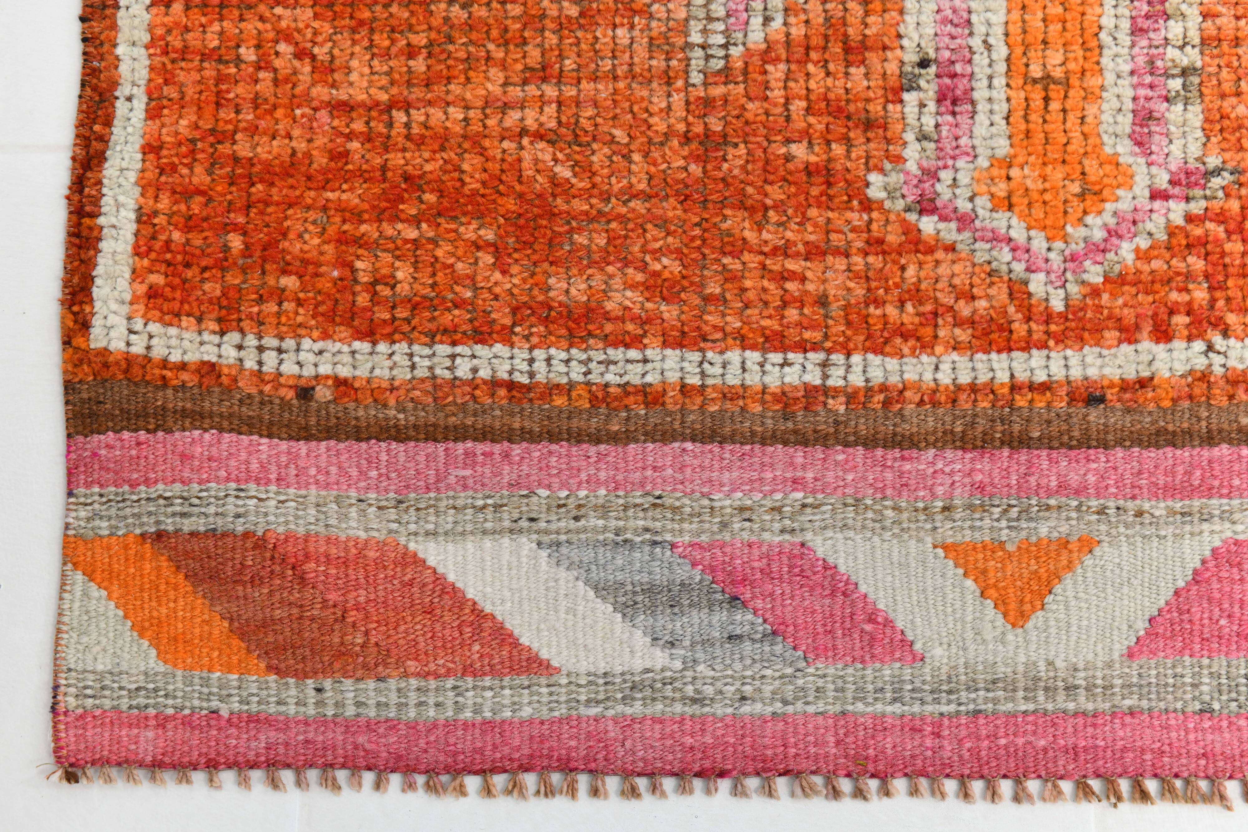 3x12 Rug For Hallway Vintage Runner Rug, 101x380Cm