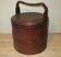 Antique basket in wood and rattan with 3 sections, 1900