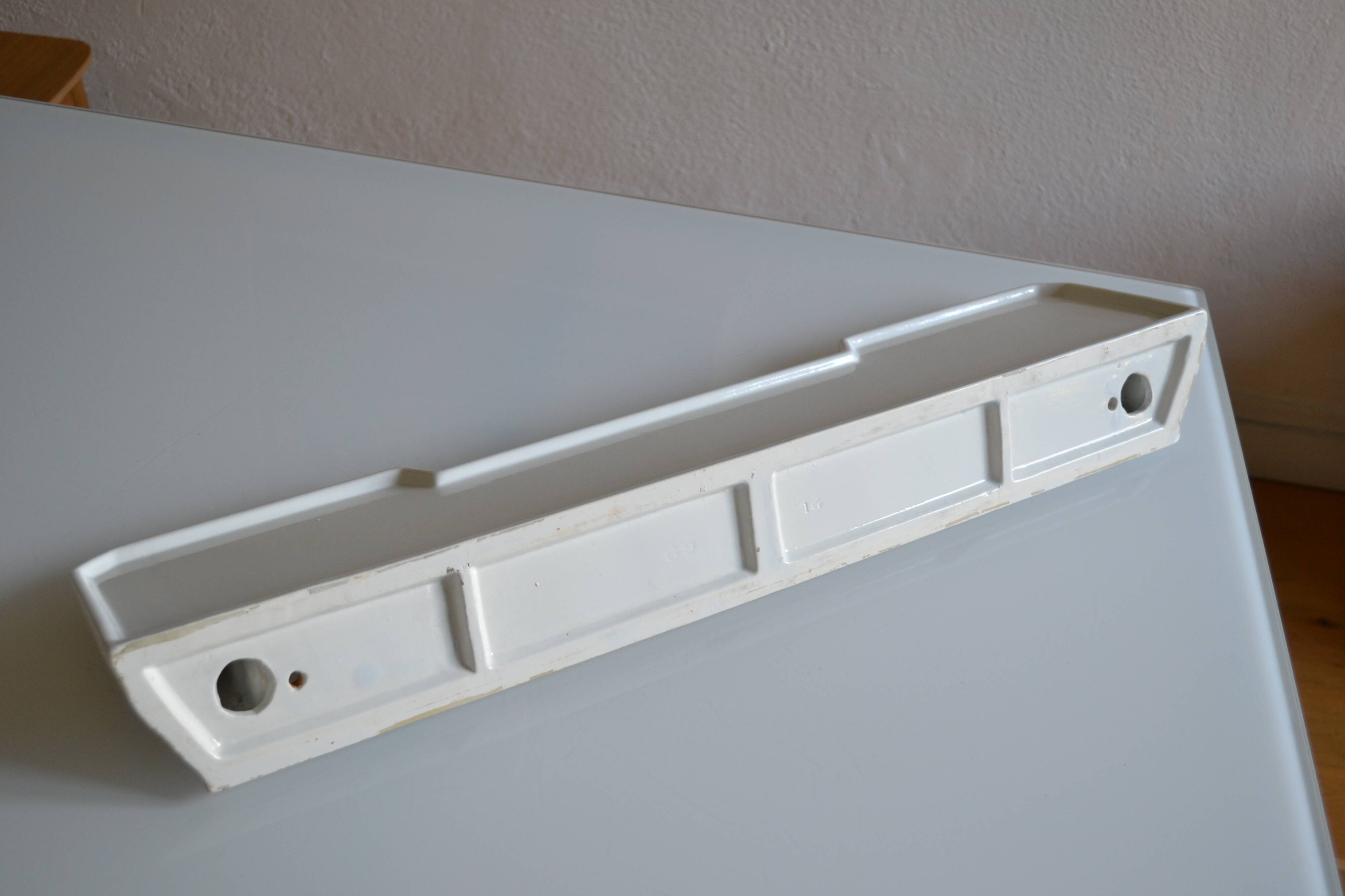 Old bathroom shelf porcelain art deco