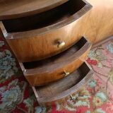 Small art deco sideboard walnut veneer