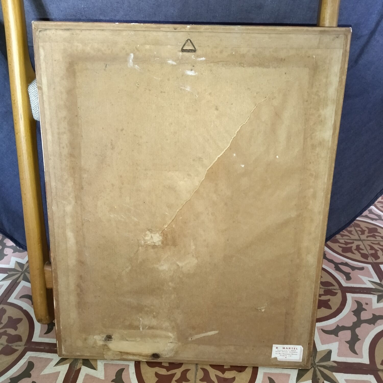 Tableau peinture sur papier autoportrait Pierre Jérôme