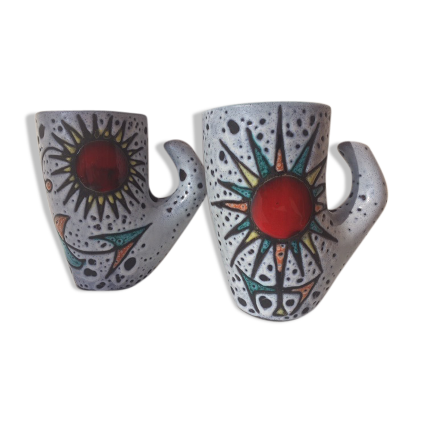 Mug sun fat lava vintage Vallauris