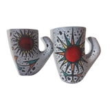 Mug sun fat lava vintage Vallauris