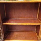 Rattan furniture and canning with vintage shelves