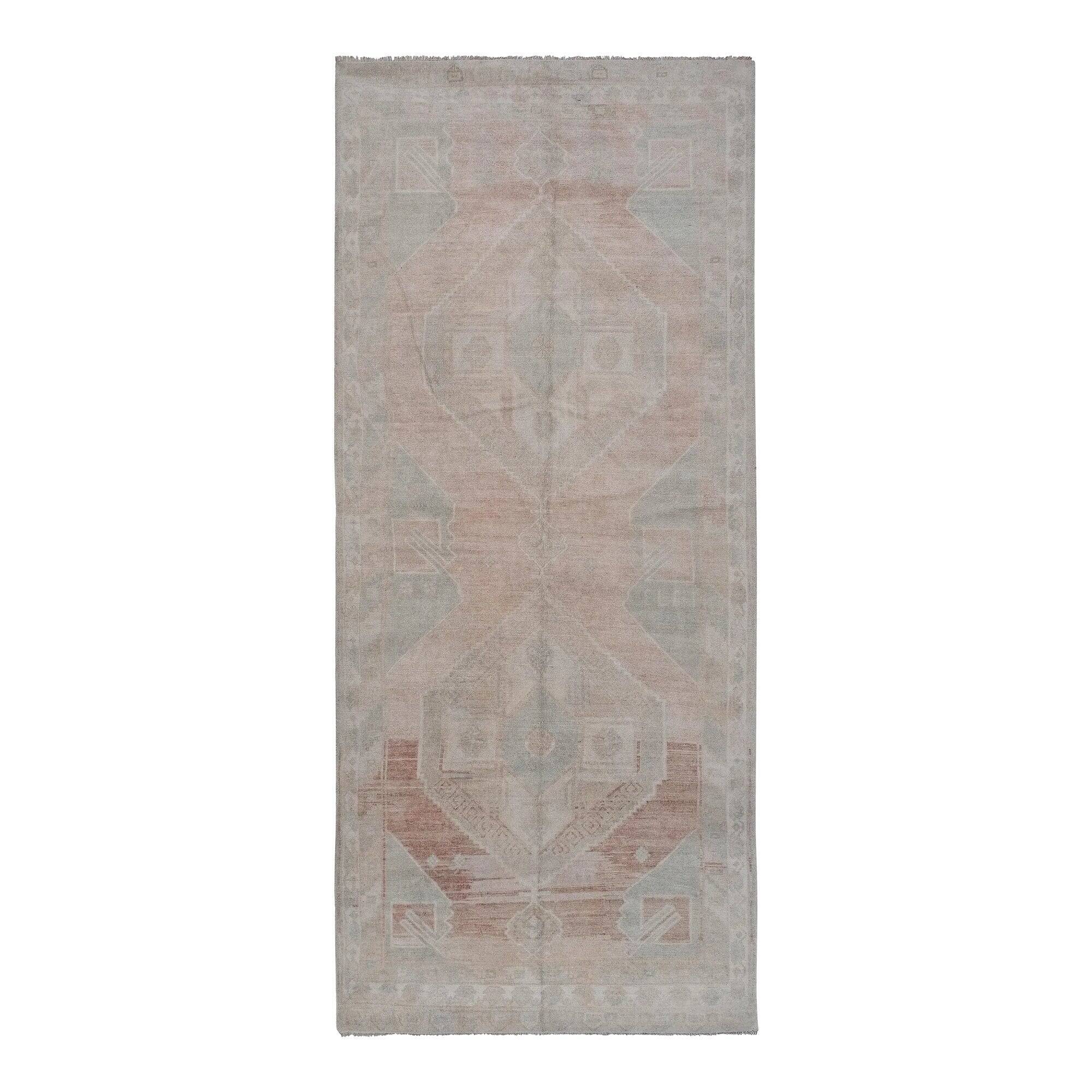 Vintage Turkish hallway rug 170x395 cm