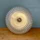 Vintage globe wall or ceiling light in molded diamond-point glass