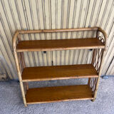 Vintage wall rattan shelf