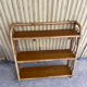 Vintage wall rattan shelf