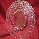 Glass chicken butter dish
