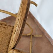 Child's rocking chair in bamboo and cane