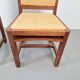 Dutch Art Deco Haagse School Oak and Rattan Webbing Chairs, 1930s, Set of 2