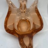 Hirondelle vide poche en verre cristal rose