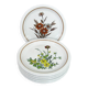 6 small white stoneware dessert plates - floral decoration - Country Charm Collection