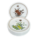 6 small white stoneware dessert plates - floral decoration - Country Charm Collection